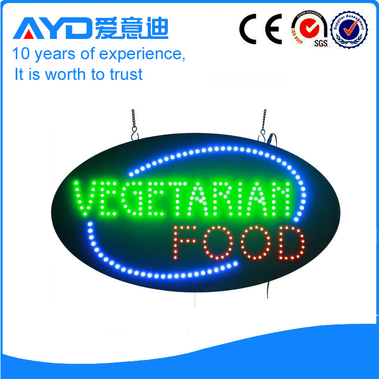 AYD Indoor LED Vegetarian Food Sign