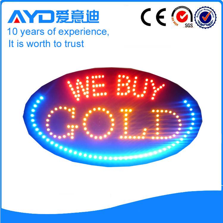 AYD High Bright LED We Buy Gold Sign