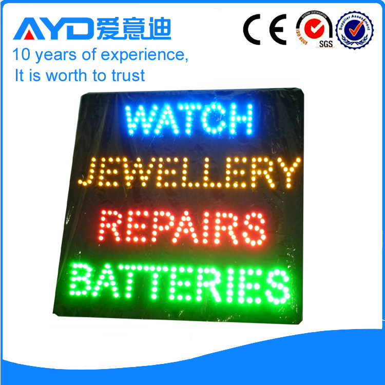 AYD LED Watch Jewellery Repairs Sign