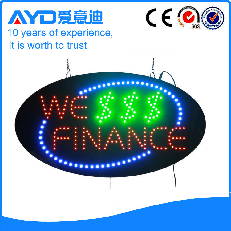 AYD LED We Finance Sign