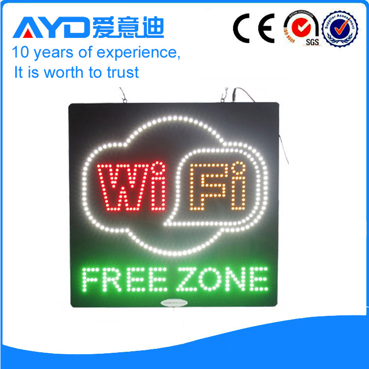 AYD LED Wifi Free Zone Sign