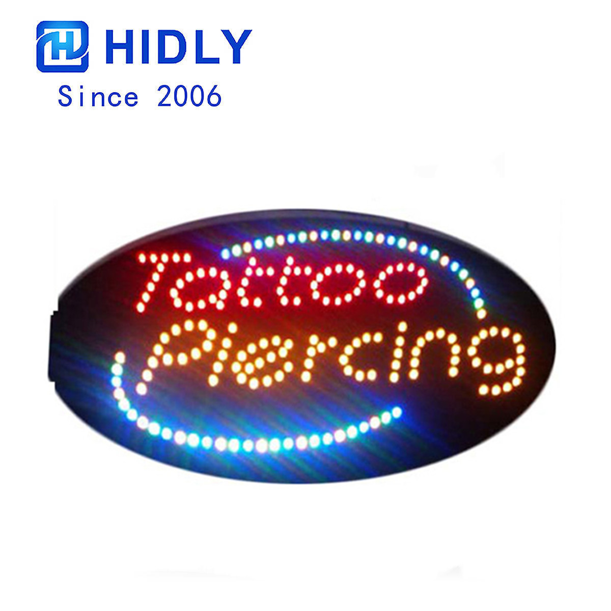 led tattoo piercing sign