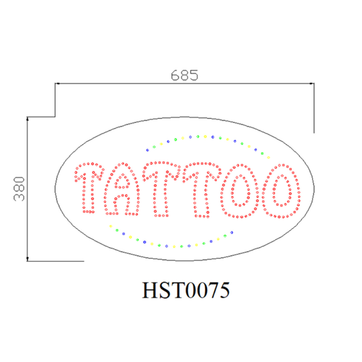 animation led tattoo sign