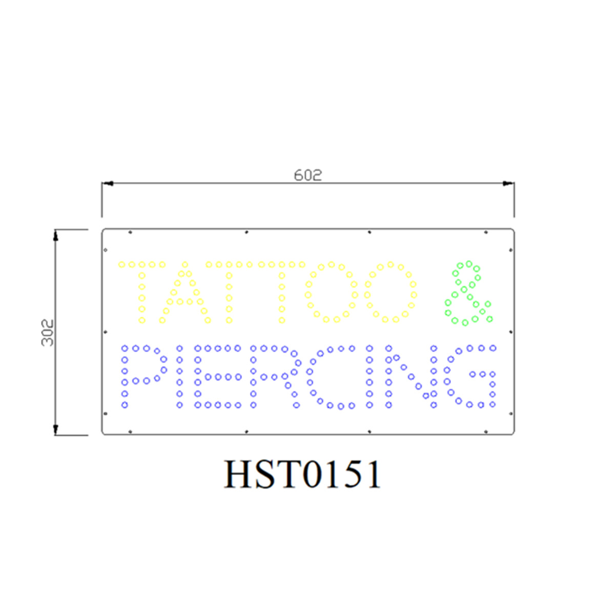 tattoo piercing led sign