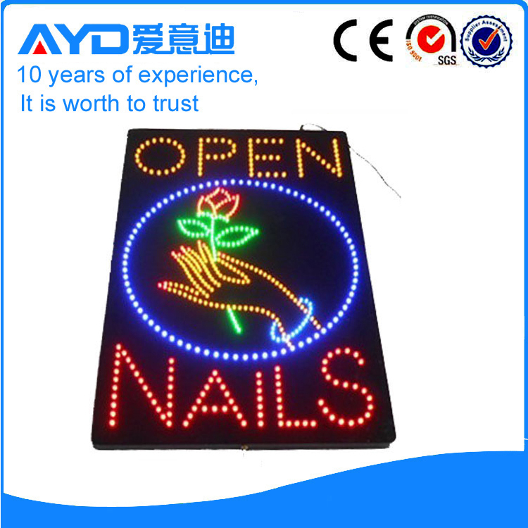 Indoor LED Nails Open Sign