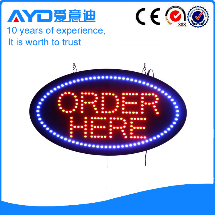 AYD LED Order Here Sign
