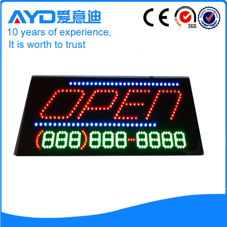 AYD Phone Number LED Open Sign