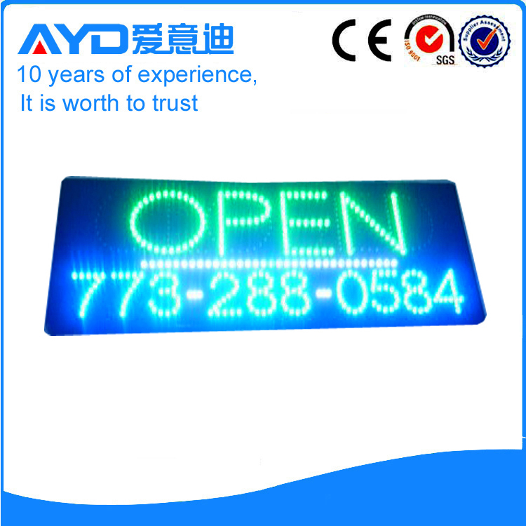 AYD Phone Number LED Open Sign