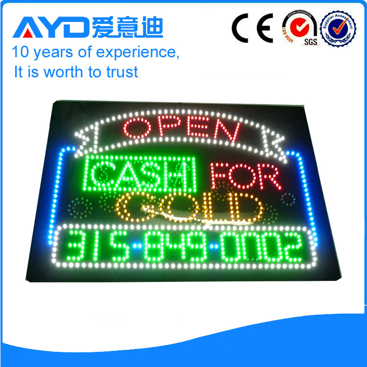 LED Cash For Gold Open Sign
