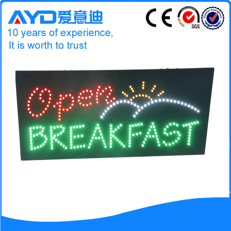 Indoor LED Open breakfast Sign