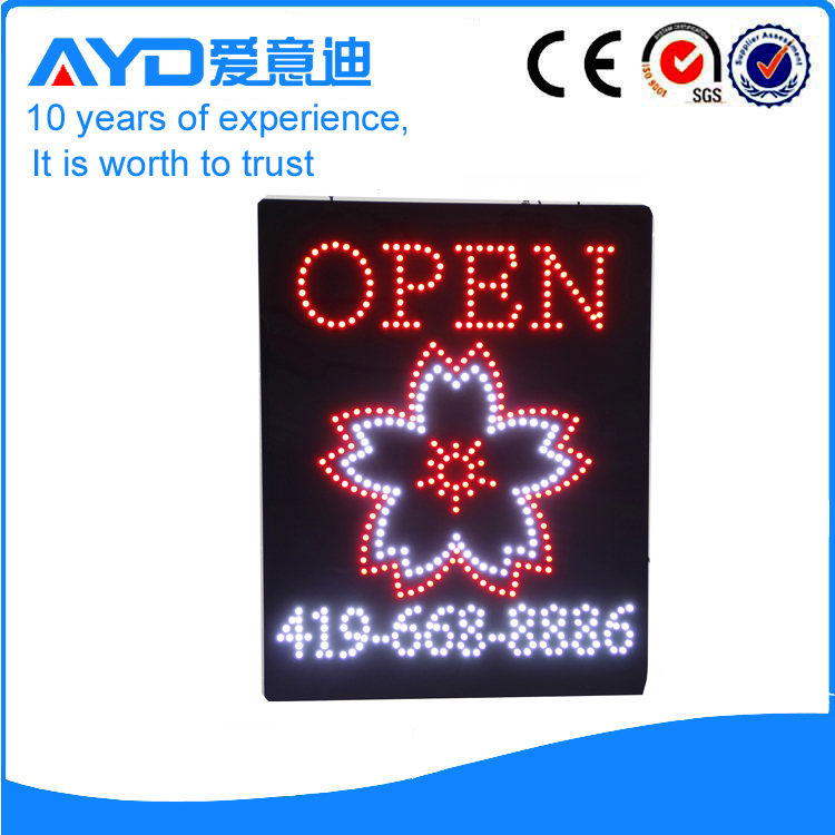 AYD Phone Number LED Open Sign