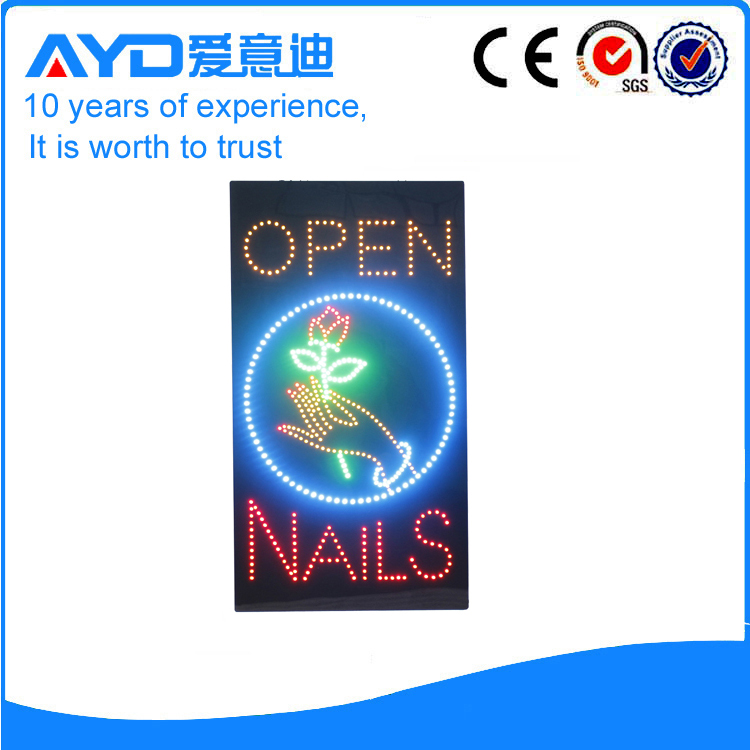 AYD LED Open Nails Sign