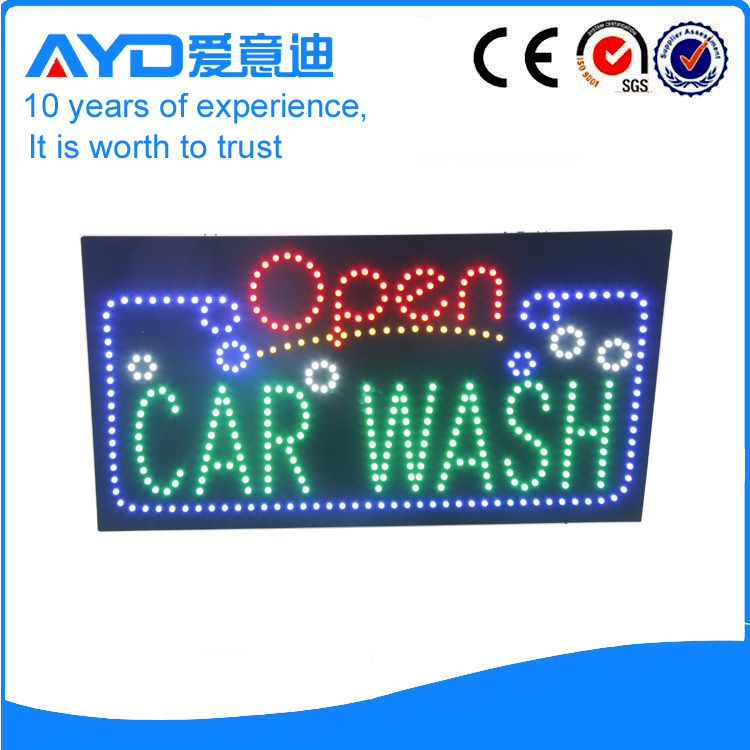 AYD LED Open Car Wash Sign