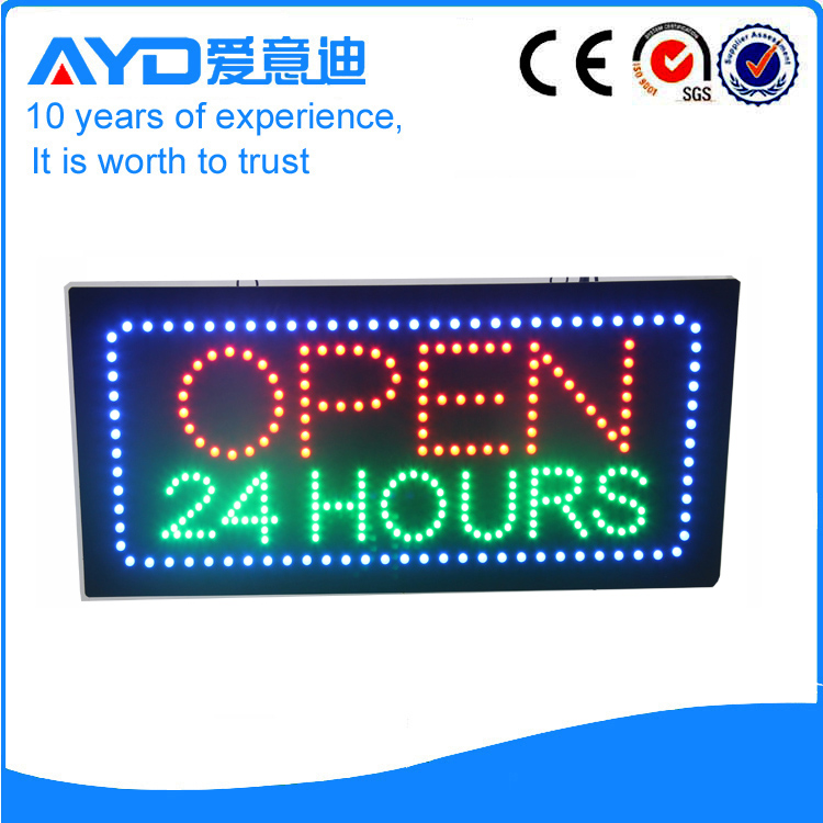 AYD LED Open 24Hours Sign