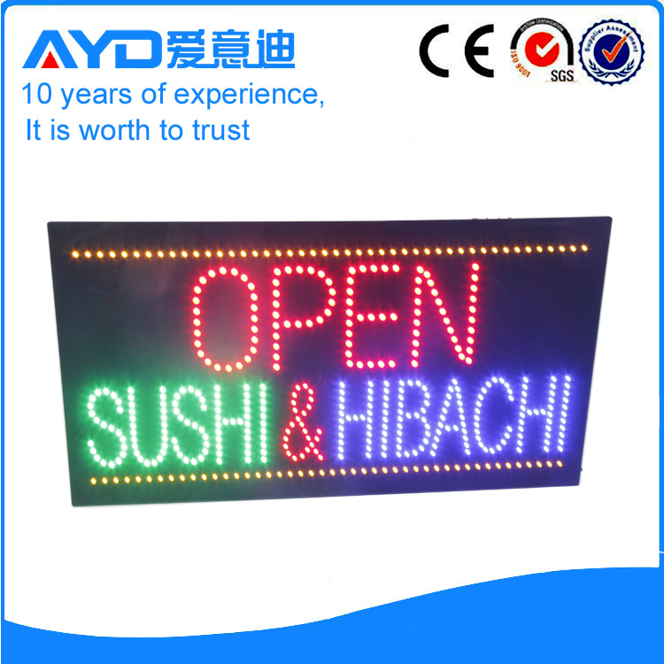 AYD LED Open Sushi&Hibachi Sign