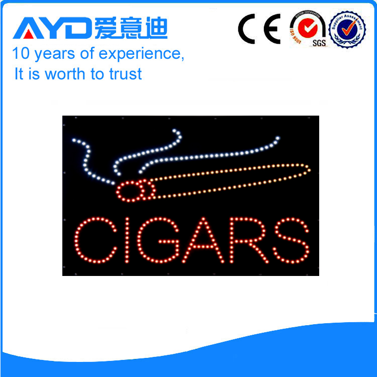 AYD Bright LED Custom Cigars Sign