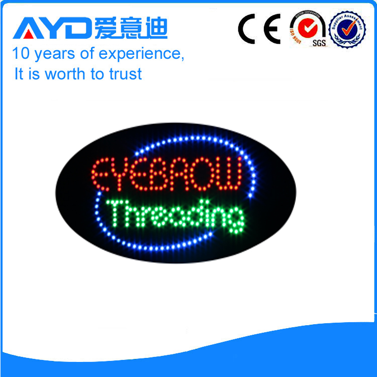 Hidly Bright LED Eyebrow Threading Signs HSE0255