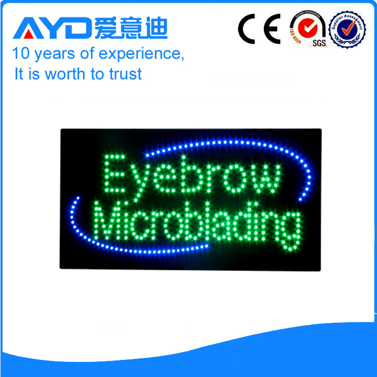AYD Green LED Eyebrow Microblading Sign