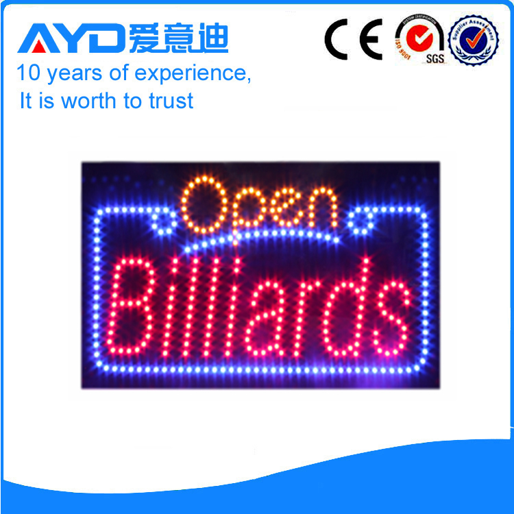 Indoor Good Design LED Billards Signs For Sale