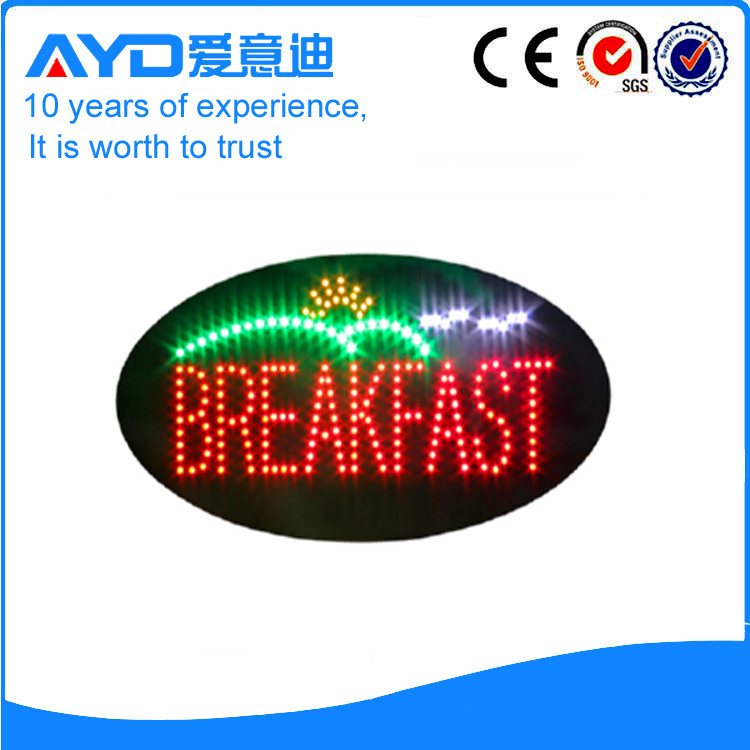 Indoor Good Design LED Breakfast Sign