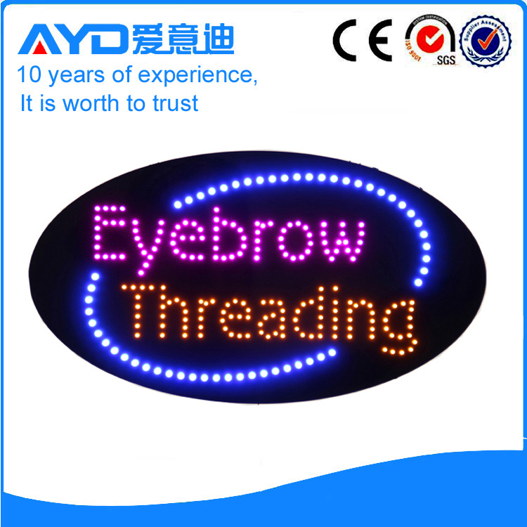 AYD Good Price LED Eyebrow Threading Sign