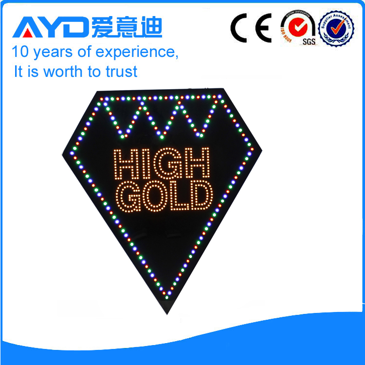 AYD Unique Design LED High Gold Sign
